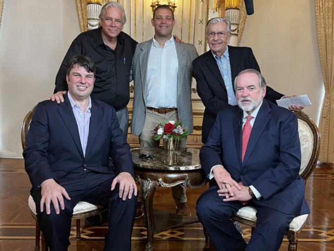 Production photograph, Newsmax special taping